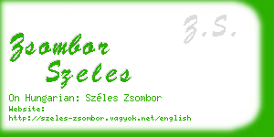 zsombor szeles business card