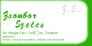 zsombor szeles business card